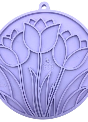 Tulip Design eMat - Enrichment Lick Mat For Dogs and Cats - With Suction Cups | USA Made