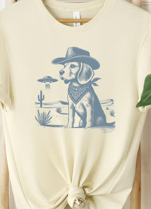 Beagle Cowboy Ink Space Cowboy UFO T-Shirt