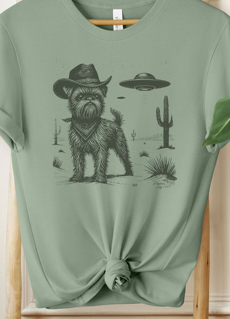 Brussels Griffon Griff Ink Space Cowboy UFO T-Shirt