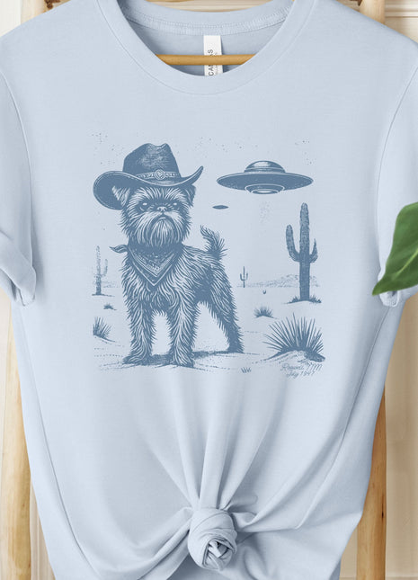 Brussels Griffon Griff Ink Space Cowboy UFO T-Shirt