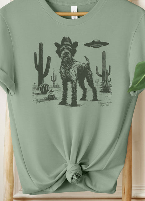 Wirehaired Pointing Griffon WPG Ink Space Cowboy UFO T-Shirt