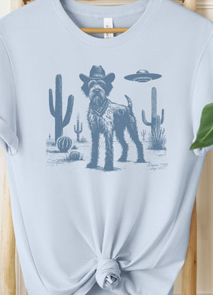 Wirehaired Pointing Griffon WPG Ink Space Cowboy UFO T-Shirt
