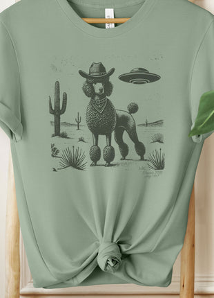 Poodle Cowboy Ink Space Cowboy UFO T-Shirt