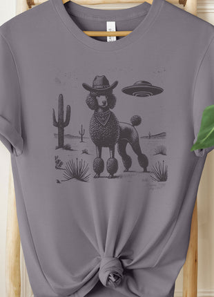 Poodle Cowboy Ink Space Cowboy UFO T-Shirt