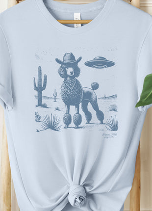 Poodle Cowboy Ink Space Cowboy UFO T-Shirt