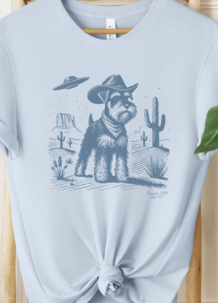 Schnauzer Cowboy Ink Space Cowboy UFO T-Shirt