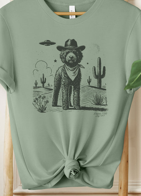 Lagotto Romangolo Cowboy Ink Space Cowboy UFO T-Shirt