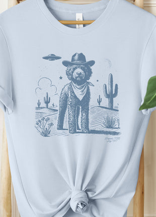 Lagotto Romangolo Cowboy Ink Space Cowboy UFO T-Shirt
