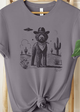 Lagotto Romangolo Cowboy Ink Space Cowboy UFO T-Shirt