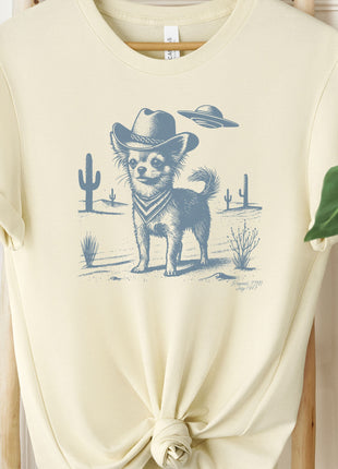 Chihuahua Ink Cowboy UFO T-Shirt