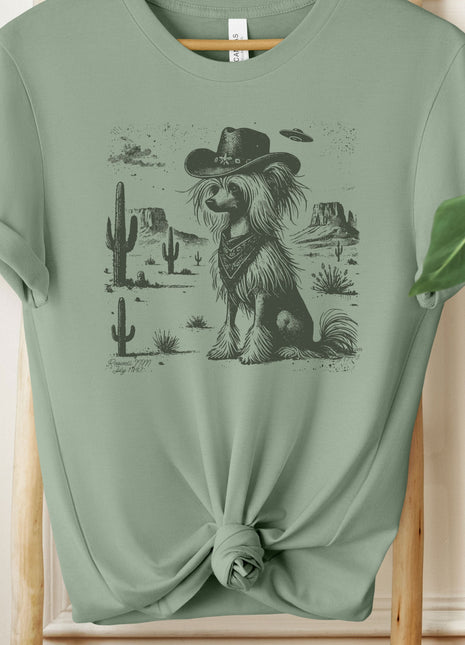 Chinese Crested Ink Cowboy UFO T-Shirt