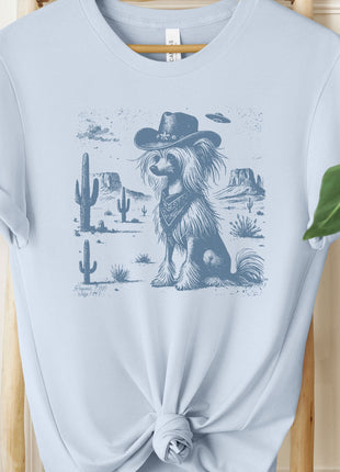 Chinese Crested Ink Cowboy UFO T-Shirt