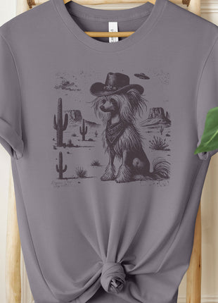 Chinese Crested Ink Cowboy UFO T-Shirt
