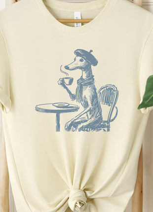 Iggy Greyhound Whippet Italian Greyhound Paris France T-Shirt
