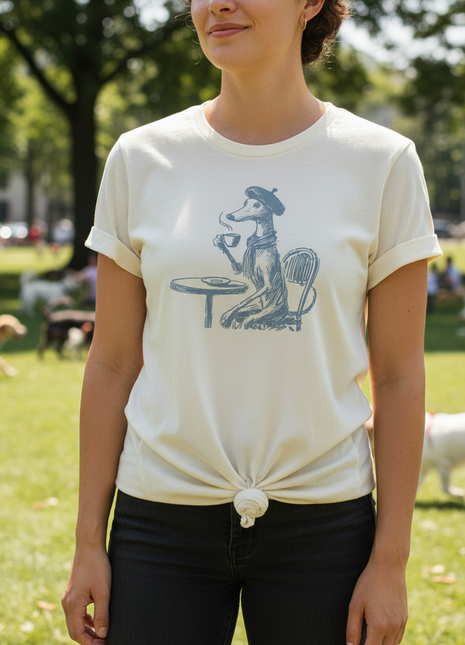 Iggy Greyhound Whippet Italian Greyhound Paris France T-Shirt
