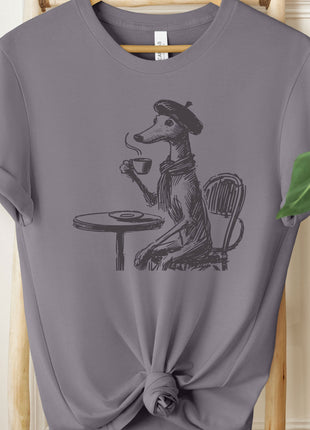 Iggy Greyhound Whippet Italian Greyhound Paris France T-Shirt