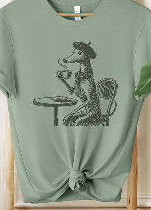 Iggy Greyhound Whippet Italian Greyhound Paris France T-Shirt