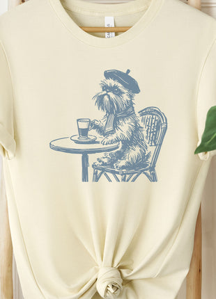 Brussels Griffon Griff France Paris Coffee T-Shirt