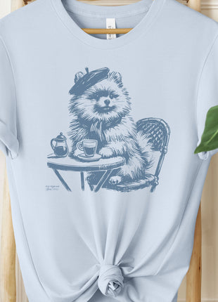Pomeranian Paris France Coffee T-Shirt