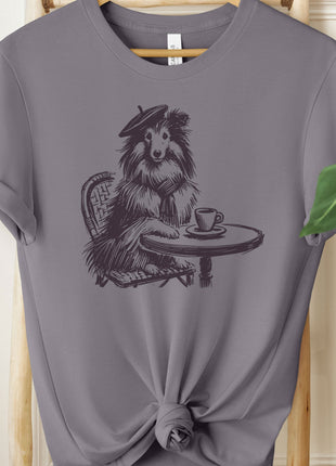 Sheltie Paris France Coffee T-Shirt