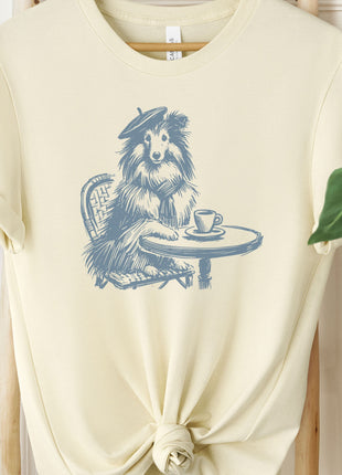 Sheltie Paris France Coffee T-Shirt