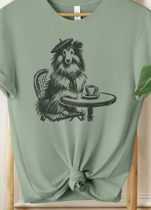 Sheltie Paris France Coffee T-Shirt