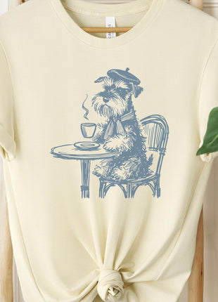 Schnauzer Paris France Cafe Coffee T-Shirt