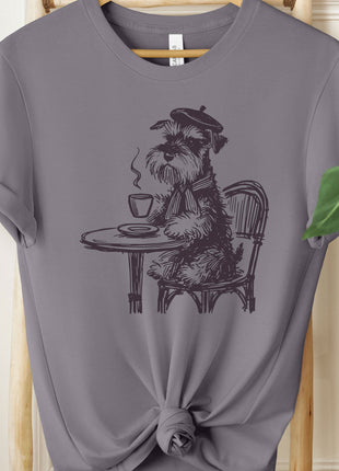 Schnauzer Paris France Cafe Coffee T-Shirt
