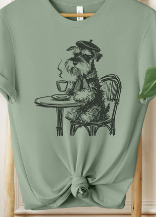Schnauzer Paris France Cafe Coffee T-Shirt