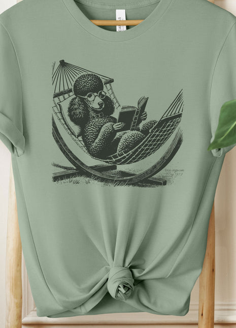 Poodle Hammock Standard Poodle Reading T-Shirt