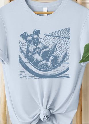Schnauzer Hammock Reading T-Shirt