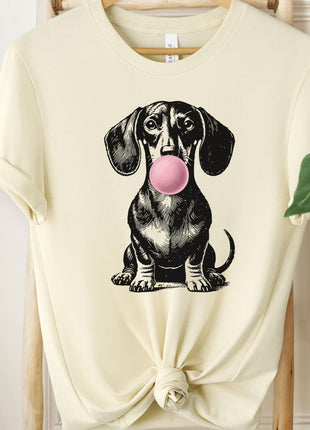 Dachshund Weenie Wiener Dog Doxie Gum Bubblegum T-Shirt