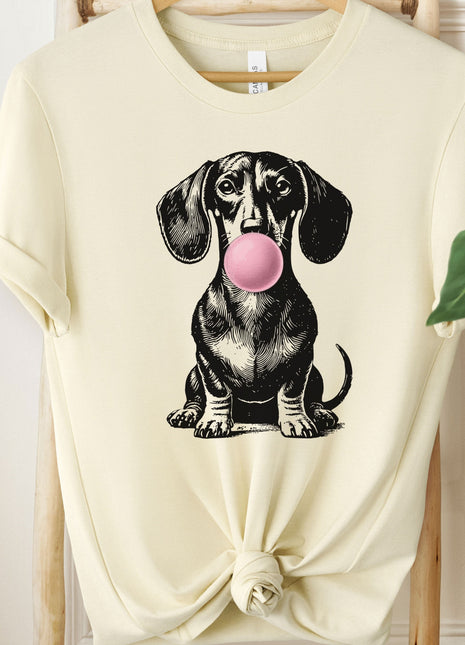 Dachshund Weenie Wiener Dog Doxie Gum Bubblegum T-Shirt