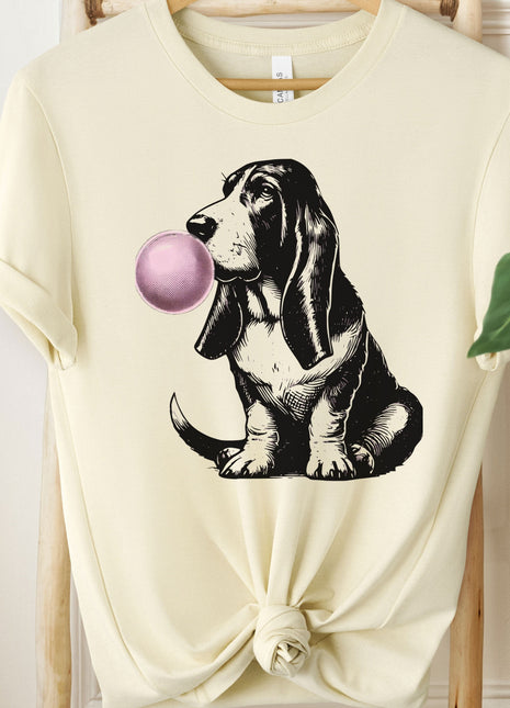 Basset Hound Bubblegum Bubble Gum T-Shirt