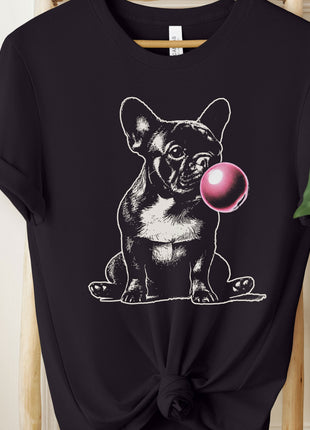 Frenchie French Bulldog Bubblegum Bubble Gum T-Shirt