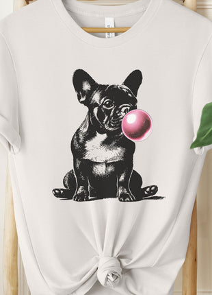 Frenchie French Bulldog Bubblegum Bubble Gum T-Shirt