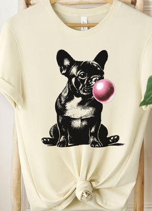 Frenchie French Bulldog Bubblegum Bubble Gum T-Shirt
