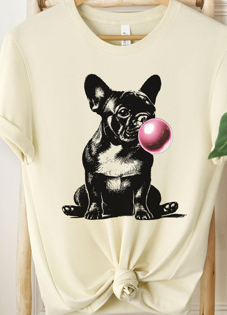Frenchie French Bulldog Bubblegum Bubble Gum T-Shirt