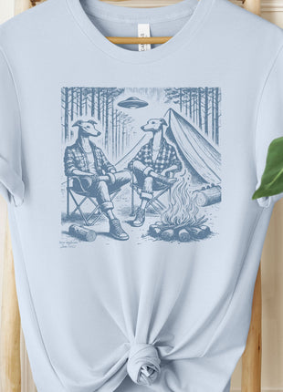 Greyhound Whippet Italian Greyhound Iggy Camping T-Shirt