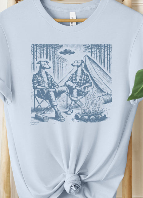 Greyhound Whippet Italian Greyhound Iggy Camping T-Shirt
