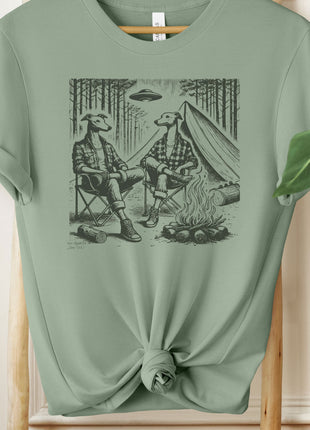 Greyhound Whippet Italian Greyhound Iggy Camping T-Shirt