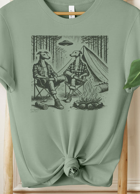 Greyhound Whippet Italian Greyhound Iggy Camping T-Shirt