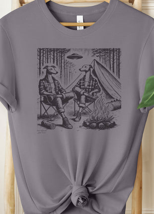Greyhound Whippet Italian Greyhound Iggy Camping T-Shirt