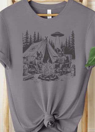 Boston Terrier Camping T-Shirt