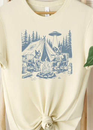 Boston Terrier Camping T-Shirt