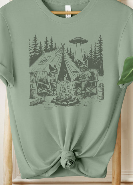 Boston Terrier Camping T-Shirt