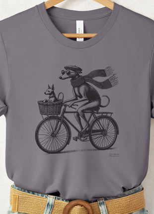 Greyhound Whippet Italian Greyhound Iggy Bicycle Bike T-Shirt