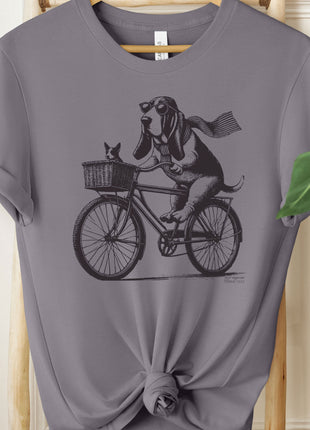 Basset Hound Bike Bicycle T-Shirt