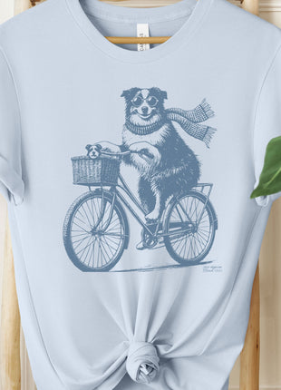 Aussie Australian Shepherd Bike Bicycle T-Shirt