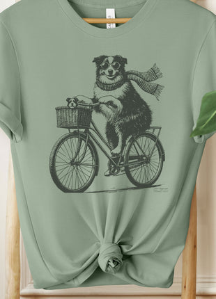 Aussie Australian Shepherd Bike Bicycle T-Shirt